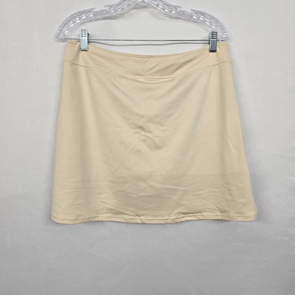 Ekouaer Athletic Skort Women's XL Cream Light Tan Built-In Shorts